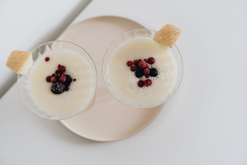 Silky panna cotta with berry coulis
